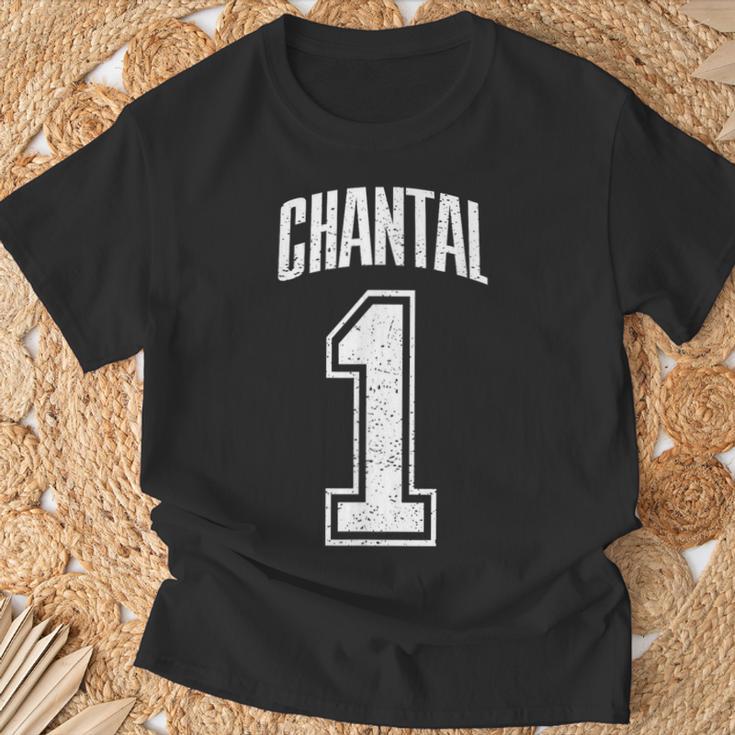 Chantal Supporter Number 1 Biggest Fan T-Shirt Geschenke für alte Männer