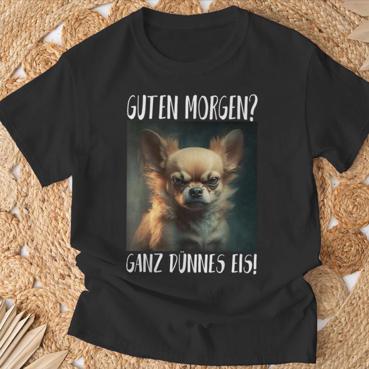 Chihuahua Guten Morgen Ganz Thin Ice T-Shirt Geschenke für alte Männer