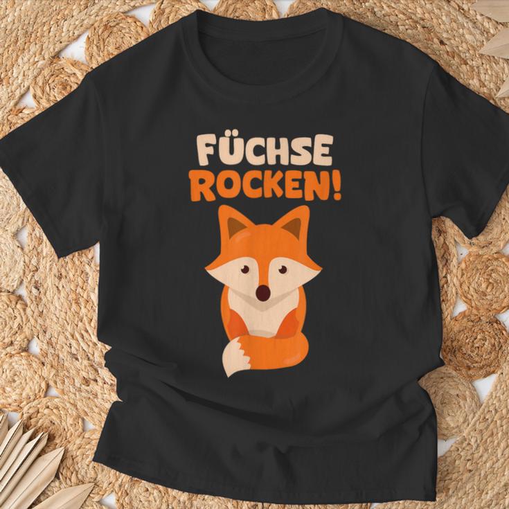 Children's With Fox Rocks Red Fox Pack T-Shirt Geschenke für alte Männer