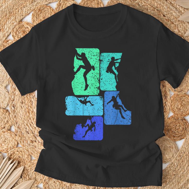 Climbing Climber Mountaineering Bouldering T-Shirt Geschenke für alte Männer