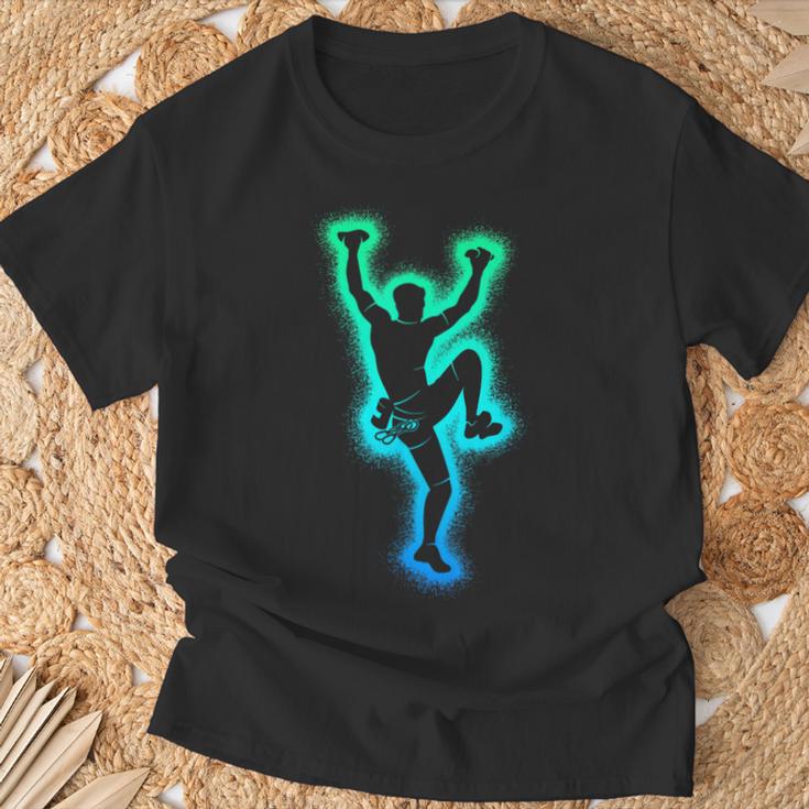 Climbing Climbing Freiklettern Boys Bouldering T-Shirt Geschenke für alte Männer