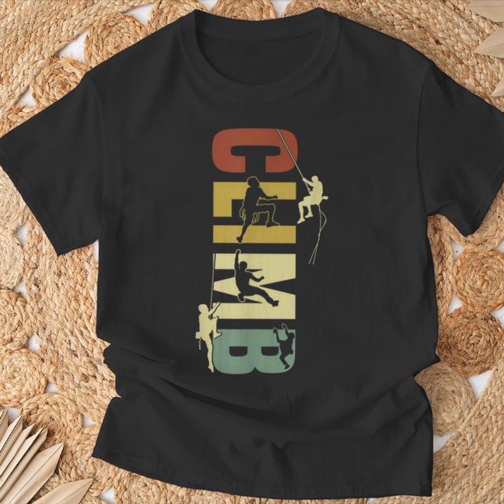 Climbing Lovers Boulder Outdoor Mountaineering T-Shirt Geschenke für alte Männer