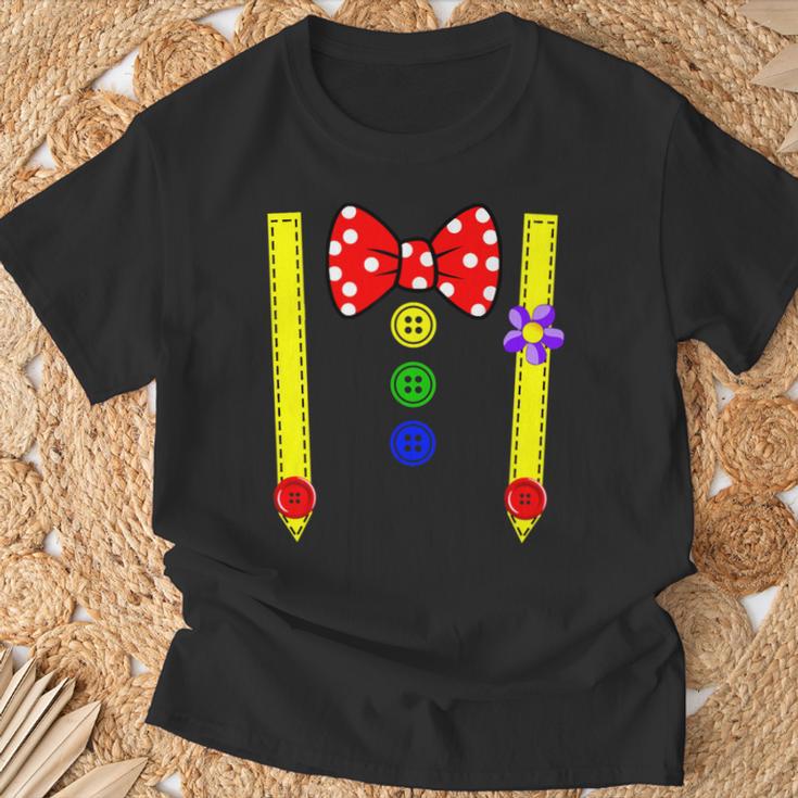 Clown Costume Group Costumes Carnival With Braces Bow Tie T-Shirt Geschenke für alte Männer