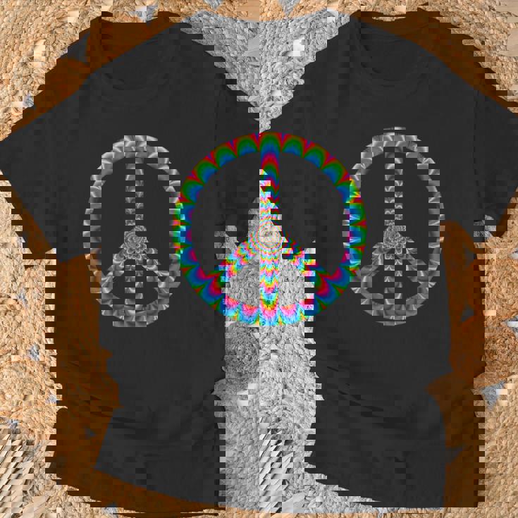 Colourful Hippie Retro Peace Peace Sign T-Shirt Geschenke für alte Männer