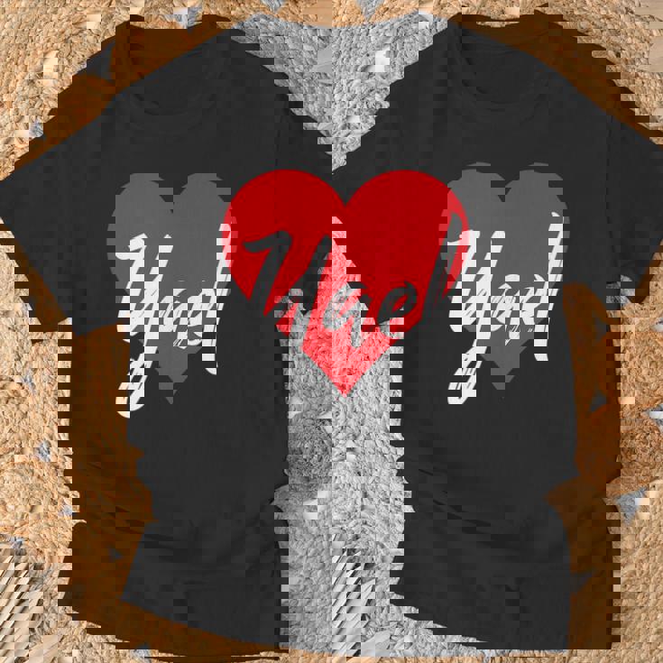 Con El Nombre I Love Yael I Heart Named Camiseta unisex Regalos para ancianos