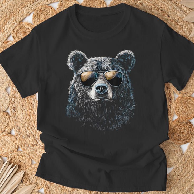 Cool Bear Portrait With Sunglasses Illustration Bear T-Shirt Geschenke für alte Männer