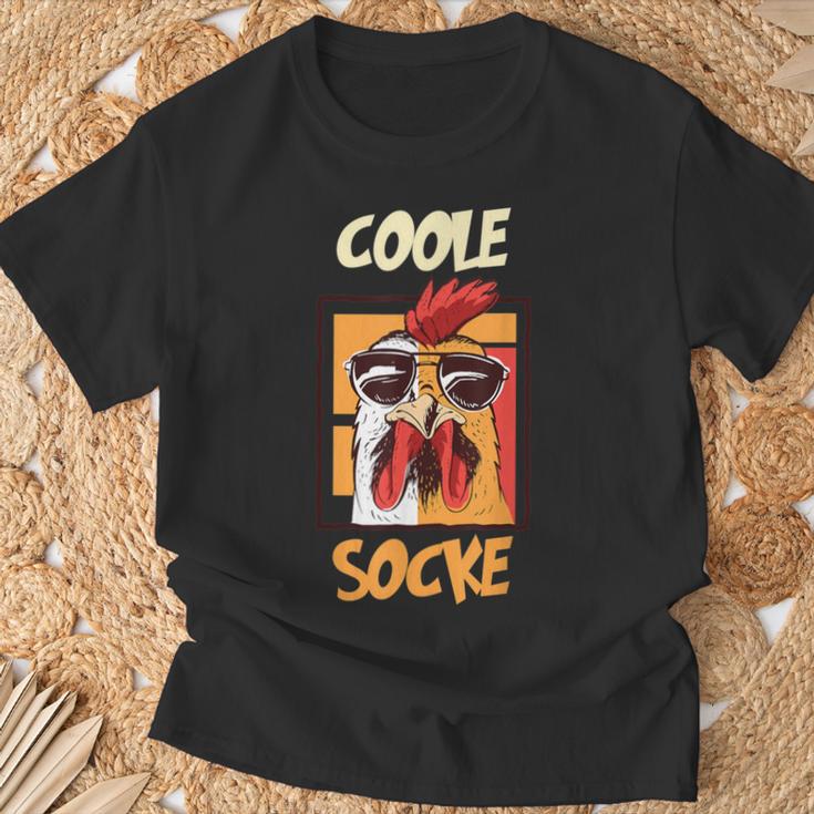 Cool Chicken Hen Cockerel Cool Sock Motif Chicken S T-Shirt Geschenke für alte Männer