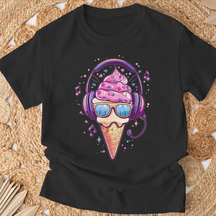 Cool Ice Cream With Sunglasses I Ice Cream T-Shirt Geschenke für alte Männer