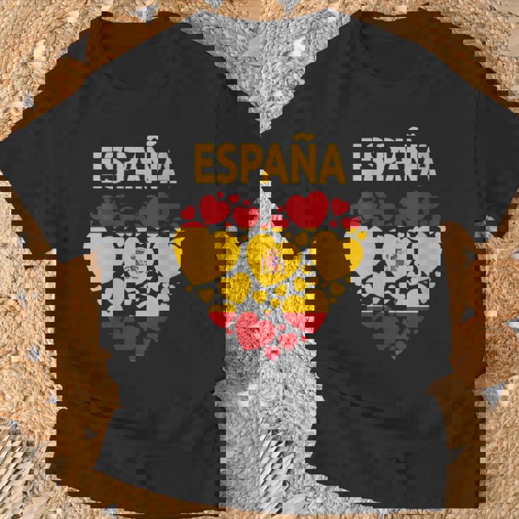 Costume Drapeau Espagnol En Forme De Cœur Pour S Et Enfants T-Shirt Cadeaux pour les vieillards