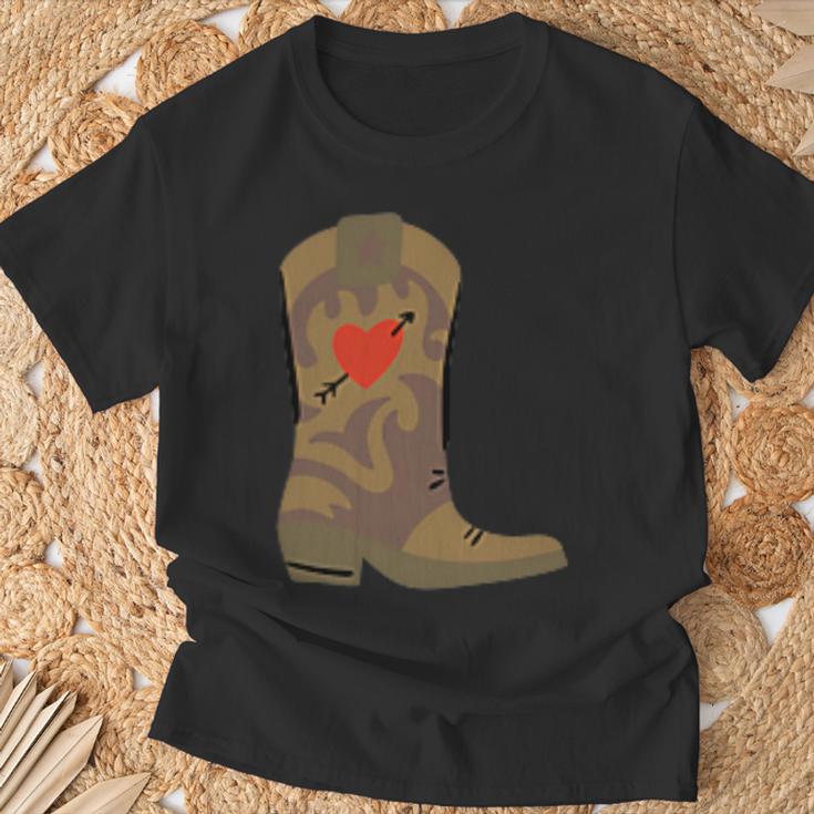 Cowboy Boots With Heart T-Shirt Geschenke für alte Männer