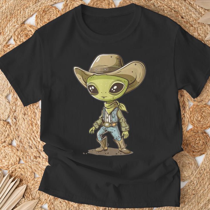 Cute Alien Cowboy T-Shirt Geschenke für alte Männer