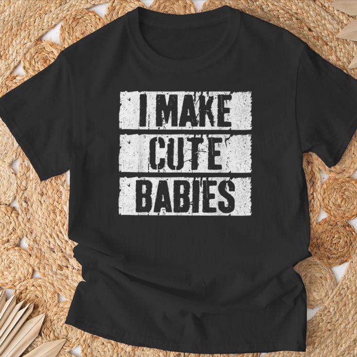 I Make Cute Babies Dad Mom S T-Shirt Geschenke für alte Männer