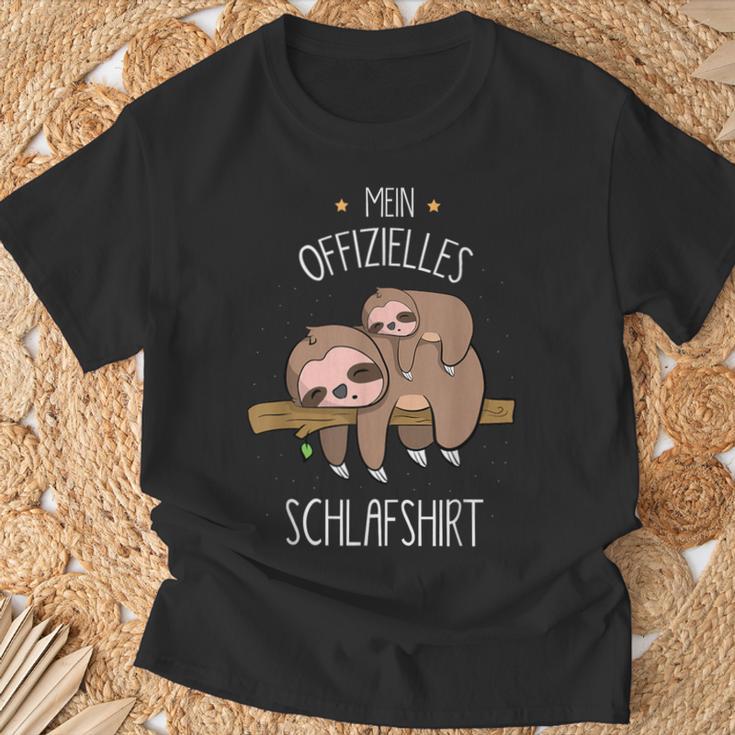 Cute Children's Animal Sleep With Sloth And Baby Sloth T-Shirt Geschenke für alte Männer