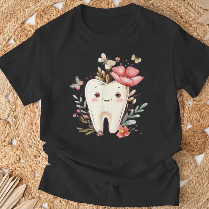 Cute Tooth With Flower I Children's Tooth T-Shirt Geschenke für alte Männer