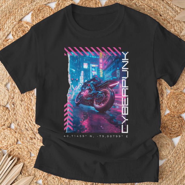 Cyberpunk Motorcycle Futuristic Tokyo T-Shirt Geschenke für alte Männer