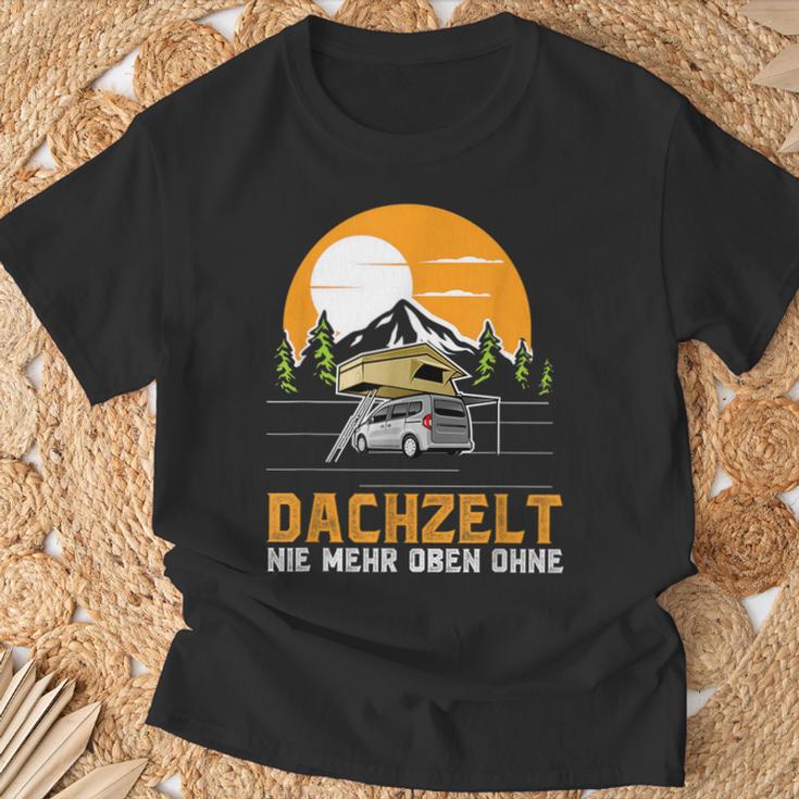 Dachzelt Never More Top Without – Roof Tent Camping T-Shirt Geschenke für alte Männer