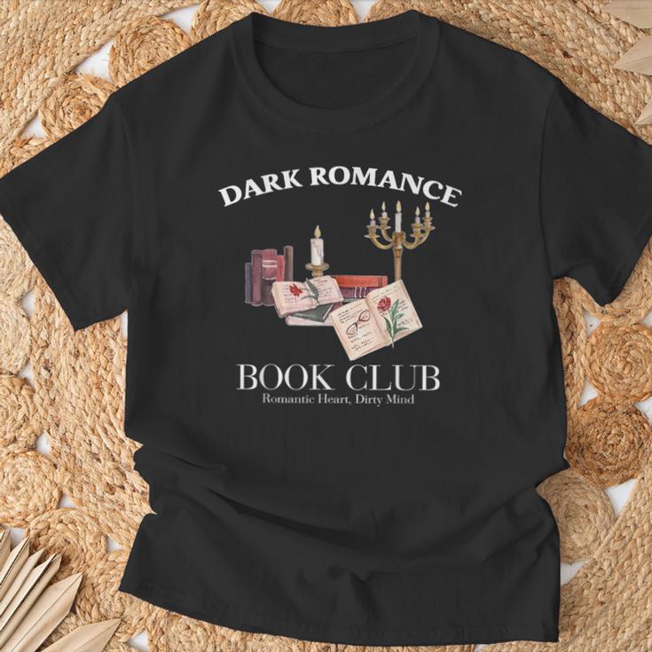 Dark Romance Book Club Romantic Heart Dirty Mind Quote T-Shirt Geschenke für alte Männer