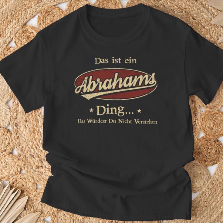 Das Ist Ein Abrahams Ding Das Würdest Du Nicht Verstehen Abrahams Name T-Shirt Geschenke für alte Männer