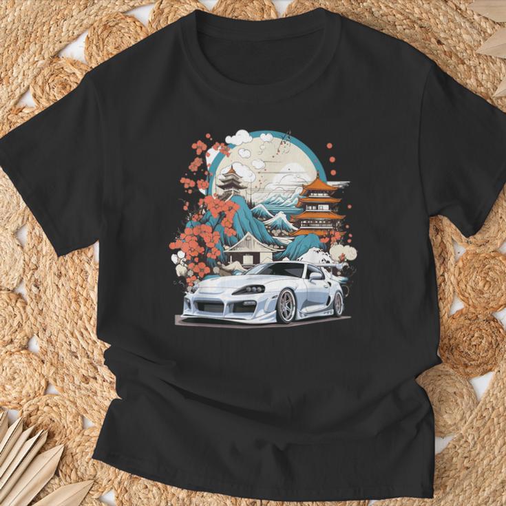 De Regalo 2Jz Moderna Blanca Supra Jdm Entusiasta Del Coche Camiseta unisex Regalos para ancianos