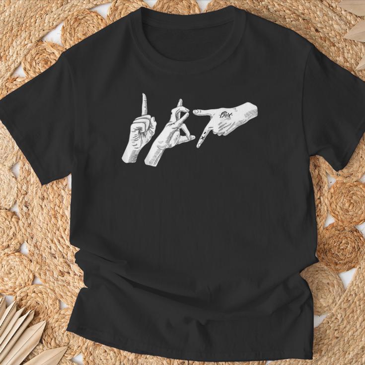 Deutschrap Hip Hop 187 Hand Sign Gesture T-Shirt Geschenke für alte Männer