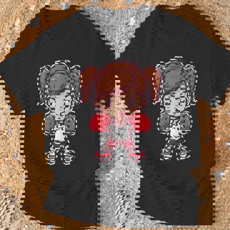 Dibujos Animados De Boxeo Para Niñas Camiseta unisex Regalos para ancianos