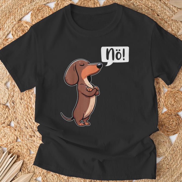 Dickköpfiger Rauhaardackel Nö Dachshund Dog Dog T-Shirt Geschenke für alte Männer