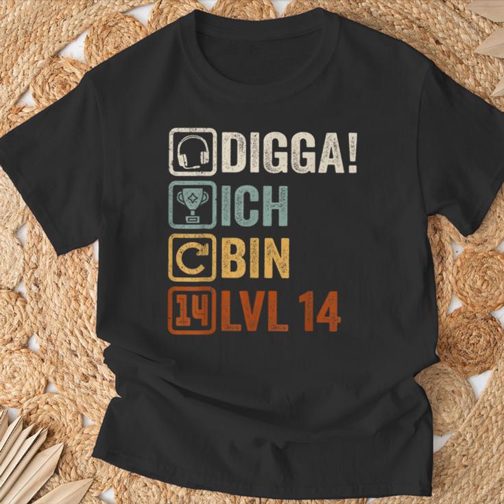 With Digga Ich Bin 14 Jahre Junge Geburtstag T-Shirt Geschenke für alte Männer