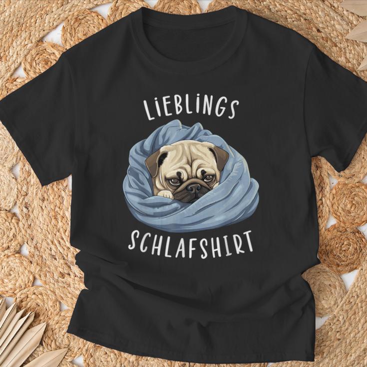 Dog Official Favourite Sleep Pug T-Shirt Geschenke für alte Männer