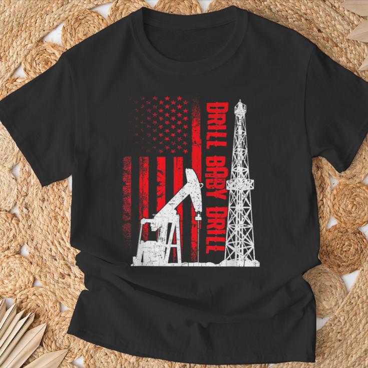 Drill Baby Drill Oil Field Worker T-Shirt Geschenke für alte Männer