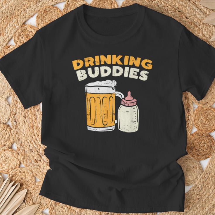 Drinkin Buddies Baby Bottle Son And Dad Matching Fathers Day T-Shirt Geschenke für alte Männer