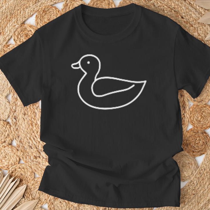 Duck Minimalism T-Shirt Geschenke für alte Männer