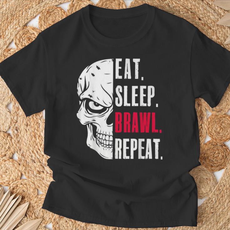 Eat Sleep Brawl Repeat ideo Game T-Shirt Geschenke für alte Männer