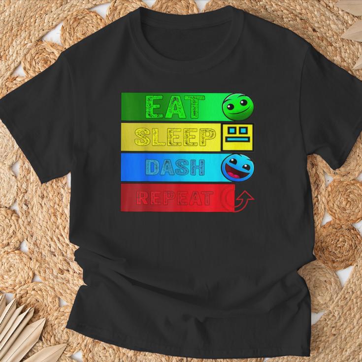 Eat Sleep Dash Repeatideo Game Geometryideo Gamer T-Shirt Geschenke für alte Männer