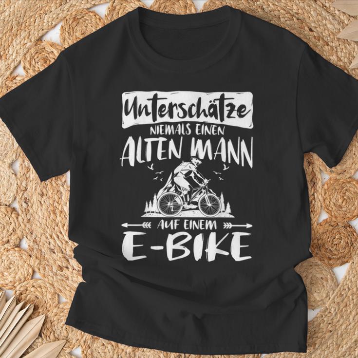 Ebike Mountain Bike Bicycle Accessories E-Bike T-Shirt Geschenke für alte Männer