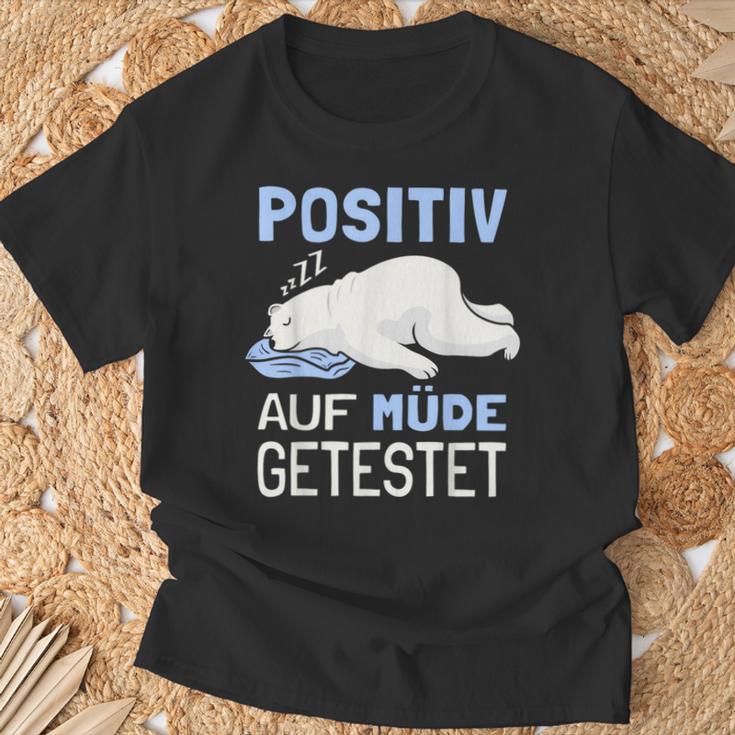 Eisbär Auf Positiv Müde Tested Sleep S T-Shirt Geschenke für alte Männer