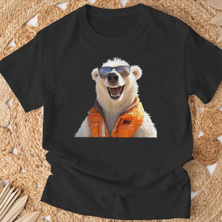 Eisbär Mit Sonnenbrille Tierliebhaber Bären Süßes Eisbären T-Shirt Geschenke für alte Männer