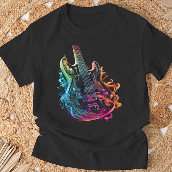 With Electric Guitar T-Shirt Geschenke für alte Männer