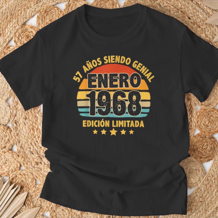 Enero 1968 57 Años Hombre Cumpleaños Regalo Enero 1968 Camiseta unisex Regalos para ancianos