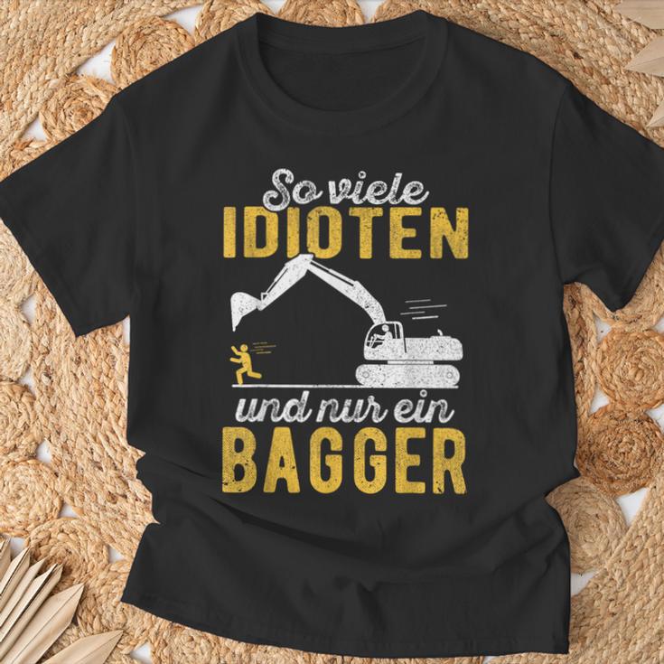 Excavator Driver Digger Guide Construction Worker Construction Nur Ein Digger T-Shirt Geschenke für alte Männer