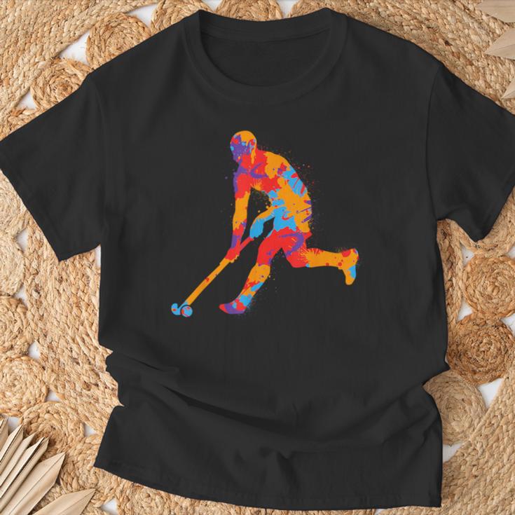 Field Hockey Colourful Hockey Player Children's Hockey Boys T-Shirt Geschenke für alte Männer