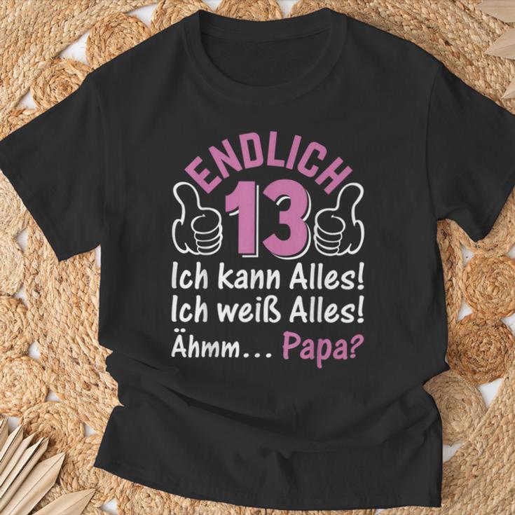 Finally 13 Ich Kann Alles I 13 Years Girls 13Th Birthday S T-Shirt Geschenke für alte Männer