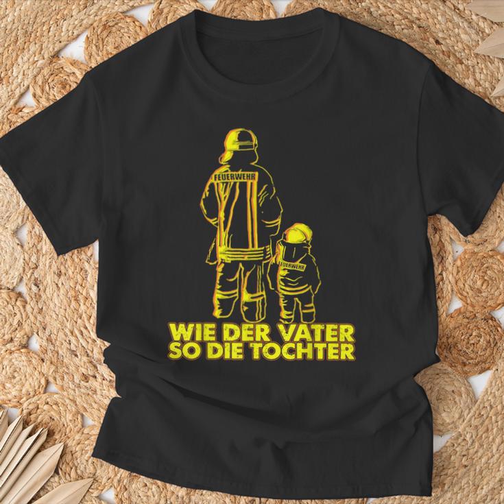 Firefighter Boys' Like Der Fater So Die Dochter T-Shirt Geschenke für alte Männer