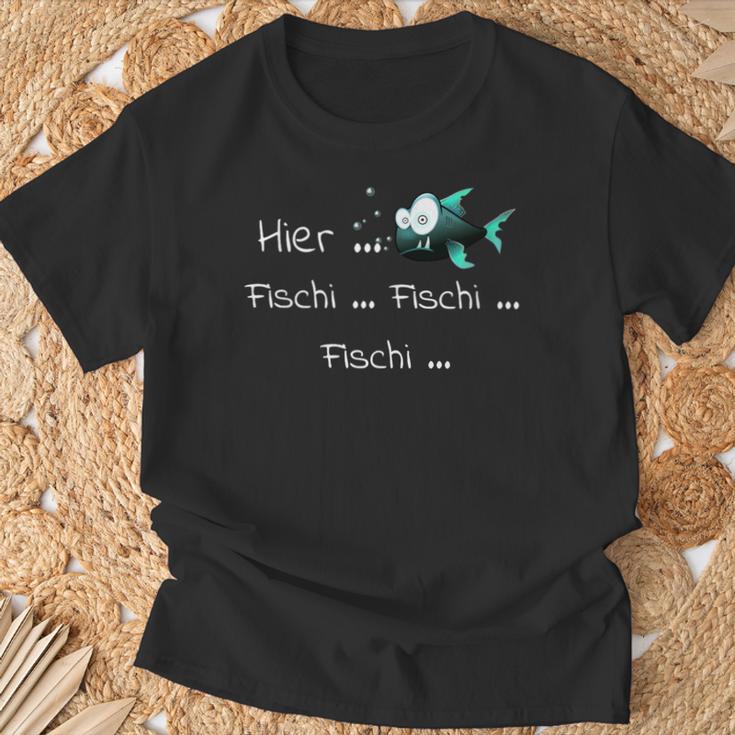 Here Fischi As A For Anglers T-Shirt Geschenke für alte Männer