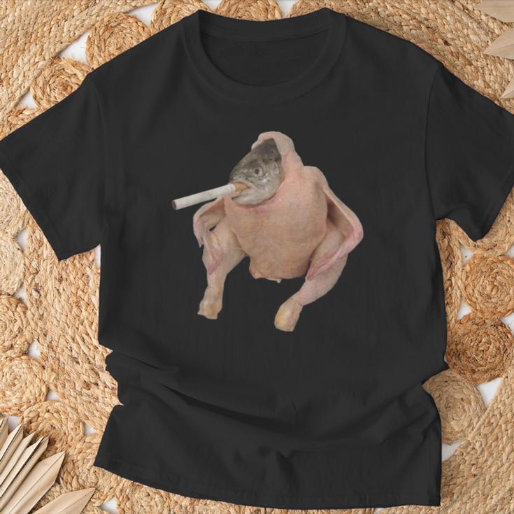fish chicken cigarette smoking ciggarette | Learn your meme Wikia men and women Fish Chicken Face Smoking a