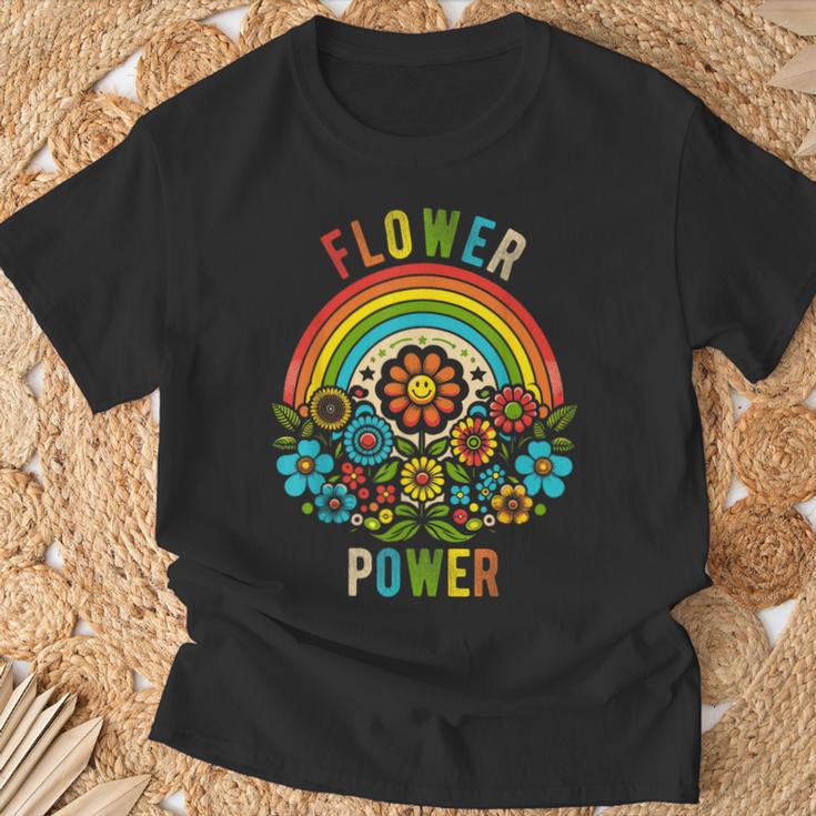 Flower Power Retro Nature Nostalgiaintage Outdoor Power T-Shirt Geschenke für alte Männer