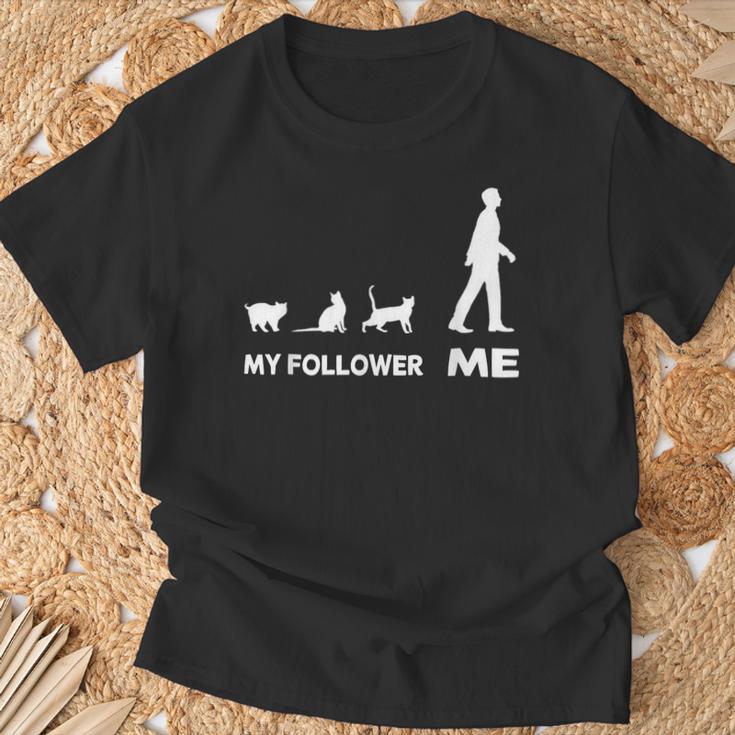 My Follower Me Cat Cute Cat Cute T-Shirt Geschenke für alte Männer