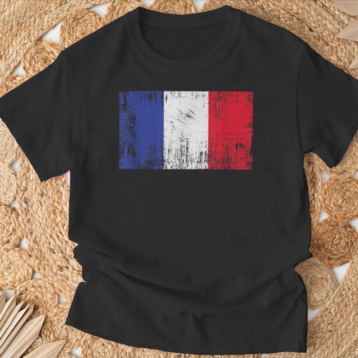 France Flag French Flag Football Fan T-Shirt Geschenke für alte Männer