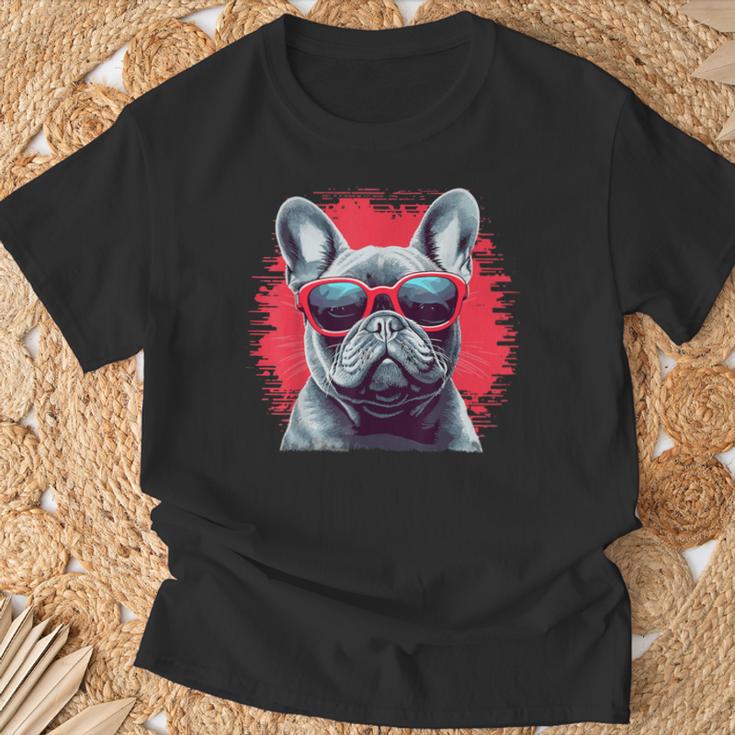 French Bulldog With Sunglasses T-Shirt Geschenke für alte Männer