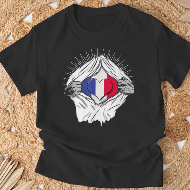 French Flag Home France T-Shirt Geschenke für alte Männer