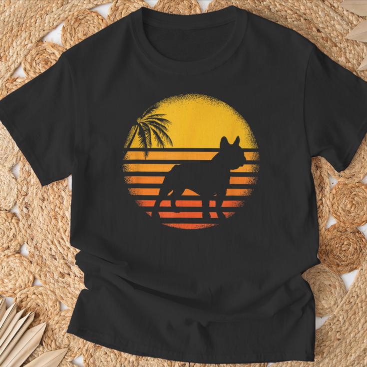 Frenchie Bully Retro French Bulldog T-Shirt Geschenke für alte Männer